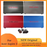 Yinjie ใหม่สำหรับ Acer Aspire 3 A315-42 A315-54 A315-42G A315-54K A315-56 N19C1 15.6 "หน้าจอ LCD สำหรับแล็ปท็อปฝาหลังสีดำสีเทาสีแดงสีน้ำเงิน