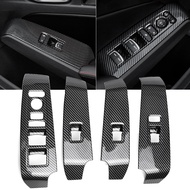 Honda Civic FE 11th Gen 2022 2023 4ชิ้น/เซ็ตสไตล์คาร์บอนไฟเบอร์หน้าต่างประตูภายในปลอกคอกันสุนัขเลียแ