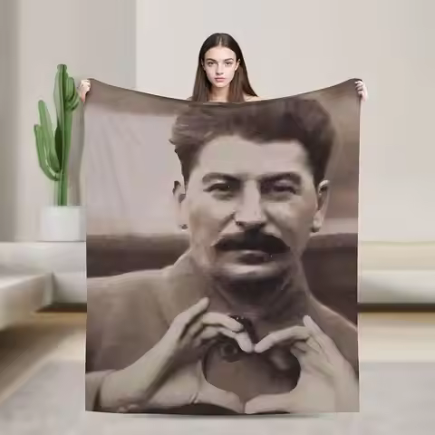 Lenin Joseph Stalin Blankets Quality Soft Warm Bedding Throws Winter Child Couch Chair Sofa Bed Funn