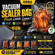 RORA - (50 Pcs) Vacuum Embossed Sealer Bag / Food Sealer Bag / Disposable Vacuum Bag Vacuum Sealer M
