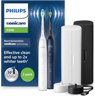 飛利浦 - Philips Sonicare 5500 電動牙刷，具有 2 種模式的聲波牙刷，壓力警報，2 件裝 HX7119/01 平行進口