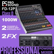 PS Pro Sound FD-12P 12ch Powered Mixer 2x1000W PROFESSIONAL POWERED MIXER CONSOLE HIGH POWER OUTPUT
