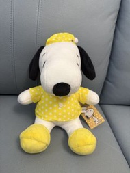 黃色波點睡衣 Snoopy 毛公仔