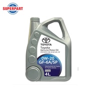TOYOTA น้ำมันเครื่องเบนซิลสังเคราะห์แท้ 0W20 SP สำหรับรถ Vios Yaris Altis และอื่นๆ มีให้เลือก 2 ขนาด