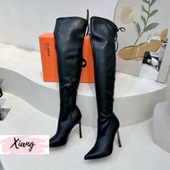 9cm stiletto heel mirror heel buckle boots