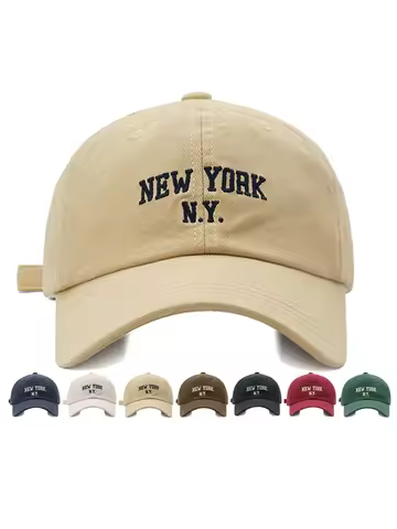 1 unisex brushed thick letter NY embroidered fashionable baseball cap