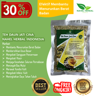 Obat Pembakar Lemak Herbal Paling Ampuh BPOM Permanen Teh Pelangsing Nahel Daun Jati Cina 40g Halal 
