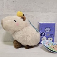 日版 Amufun 水豚君 頂住柚子 球鏈吊飾公仔 掛飾 掛件 吊件 毛公仔 珠鏈 Ball Chain Amuse 動物 水豚醬 卡皮巴拉 卡比巴拉 Capybara 泡溫泉 景品