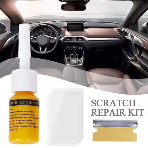 5Pcs/Set Car Windshield Crack Repair Kit Upgraded Nano Fluid Phone Screen Repair Windshield Repair T