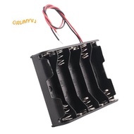 5 x 1.5V AA Battery Slot Holder Case Box Wire Black