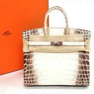 HERMES Birkin Himalaya 30 鱷魚皮手提包