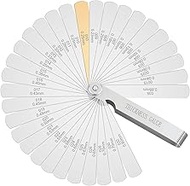 32 Blades Stainless Steel Feeler Gauge, 0.04-0.88 mm (0.0015-0.035 inches) Precision Gap Measuring T