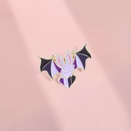 Ace Pride Bat Enamel Brooch Pin Cute Purple Black Heart Bat Lapel Pin for Backpack Clothing Accessor