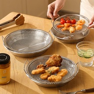 Oil Grid + Tray in One Set Frying Pan Easy To Clean Save Fuel 20-26 Cm.2 in 1 Type