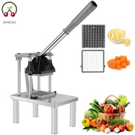 Commercial Vegetable Fruit Chopper French Fry Cutter with 2 Replacement Blades Stainless Steel Veget