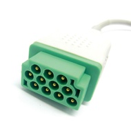 Ekg Ecg Cable One-Piece Electrocardiograph 10 Leads Wires Clip Snap Banana for Ekg Ecg Monitor Machi