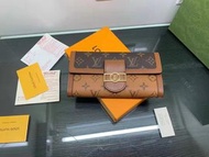 二手全新 Louis Vuitton 路易威登 DAUPHINE達芙妮 長夾 錢包 短夾 手拿包 卡包