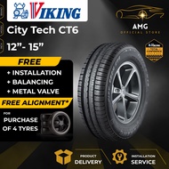 VIKING CityTech CT6 Car Tyre (FREE INSTALLATION/DELIVERY) 12 13 14 15 Inch Tire Tayar Kereta City Te