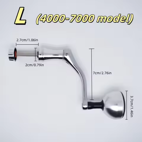 1 PC Spinning Fishing Reels Replacement Handle Metal Ball Grip Aluminum Alloy Foldable Handle