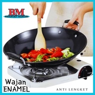 Non-stick Concave Enamel Pan Size 32 34 | Frying Pan Anti-Scratch Frying Pan