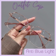 Fashion Outfit Cermin Mata Spek Spec Anti Blue Light Blocking Glasses transparent spectacles Frame