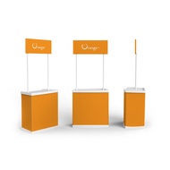 PVC counter + Portable Booth + kiosk + pvc Promotion Table