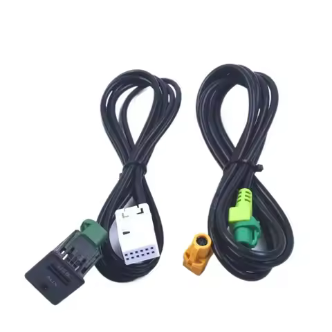 USB + AUX Switch Plug & Cable For VW Passat B6 B7 RCD310 RCD510 Golf MK5 MK6 AUX USB switch Car acce