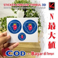 SCANIA EMBLEM RAISED MOTORCYCLE STICKER N MAX 3D FLEXIBLE RAISED EMBLEM