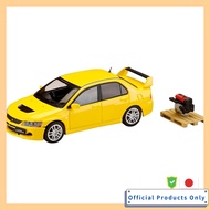 HJ64 1/64 Mitsubishi Lancer Evolution 9 GSR with Engine Display Model Yellow Solid Finished Product