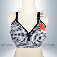 Misslily 14812 Cup C Wire Free Bra Women's Jumbo Bra 3 Squared Hooks Fresh