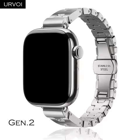 URVOI Satine Grand H Fin Band for Apple Watch Series 11 10 9 8 7 6 SE 3 Girl Slim Strap seamless ada
