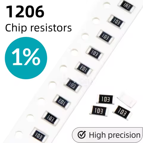 100pcs,1206 1% SMD resistor 0R ~ 10M 1/4W 0R 0.1 1 10 100 150 220 330 ohm 1K 10K 2.2K 4.7K 100K 1R 1