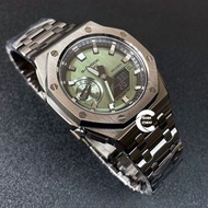 《改裝訂製》G-SHOCK特別限量版 男裝女裝手錶鋼錶電子錶 防水潛水錶 農家橡樹 Casioak Casio G Shock Special Limted Edition Gm2100 Luxury Men Ladies Watch 太空灰色銀色綠色