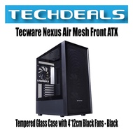 Tecware Nexus Air Mesh Front ATX Tempered Glass Case with 4*12cm Black Fans - Black