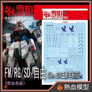 [Hot Blood Model] Snow Flame Water Sticker FM/RG/SD Free Gundam ver. GCP 3rd Anniversary Logo