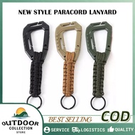 Paracord Braided Carabiner 550 Paracord Survival Keychain Hook Camping Plastic Buckle