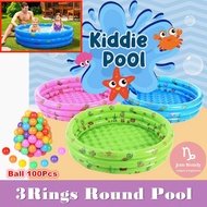 Hot Sale - 3 Rings Inflatable Swimming Pool Kolam Renang Budak Kolam Mandi budak Renang Bulat 3rings