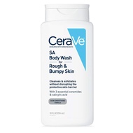 CeraVe SA Body Wash for Rough & Bumpy Skin 296ml, Fragrance Free Body Wash to Exfoliate Rough and Bu