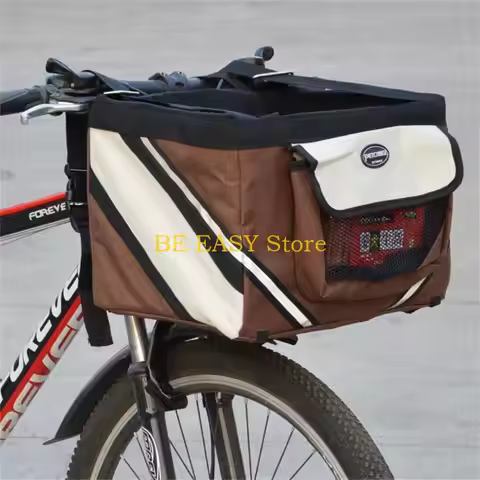 E28F Bike Pet For Dog Basket Bag For Cat Dog Bike Basket Front