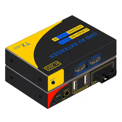 4K 30Hz 20Km HDMI Fiber Optic USB KVM Extender Video Transmitter Receiver Over SC Fiber Cable Extend