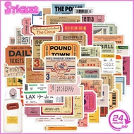 50pcs Airline Boarding Pass ticket label stickers Vintage mobile phone case luggage helmet waterproo