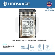 HPE MSA 1TB 12G SAS 7.2K SFF 2.5" 512E MDL HDD // 787652-001 // J9F50A // MM1000JEFRB // 765452-001