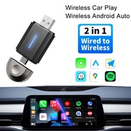 Wireless Carplay Adapter Carplay Android Auto 2 in 1 USB&Type-C Dual Connector Carplay Box Plug And 