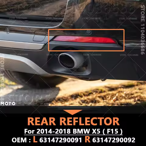 For 2014-2018 BMW X5 (35dx 35i 35ix 40ex 50ix) (F15) Rear Bumper Reflector Light 63147290091 6314729