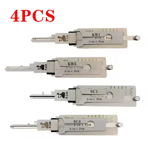 4PCS High Quality KW1 KW5 SC1 SC4 LISHI 2in1 Pick Tool For Kwikest Schlage Lock Civil Lock Core Lock