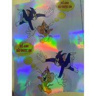 Tem Tom&Jerry tem phản quang 7 màu. Tem dán xe vui nhộn tinh nghịch.. SL 1 đôi