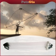 [PETSOLA] Hand Throw Fishing Net Cast Nets for Fishing Single Knot Type Fishing Net Fishing Cast Net