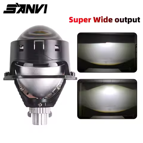 SANVI 3Inch Bi LED Projector Headlights Lenses for Hella 9005 9006 H4 H7 LED Lights Projector Diode