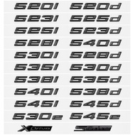 Glossy Black 520i 523i 525d 530d 530e 535d 540d 545e ABS Emblem for BMW 5 Series E39 E60 E61 F10 F11