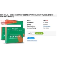 Ben Malol - eCom Blueprint Bootcamp Program (Total size: 2.75 GB Contains: 9 files)